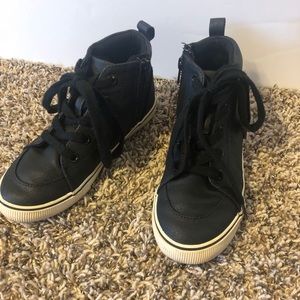 Black high top sneakers